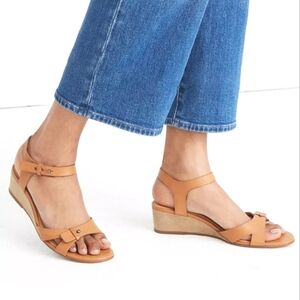🌸Madewell | Tan‎ Wedge Sandals, Size 7